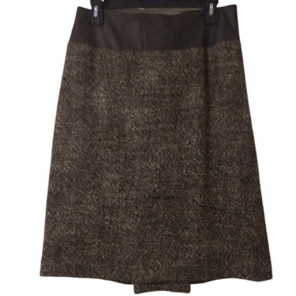 Philippe Adec Paris Wool Tweed Lace up Skirt Size 4 - Picture 14 of 16